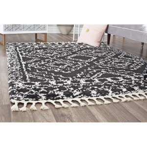 Covor CosmoLiving, textil, alb/negru, 200 x 290 cm