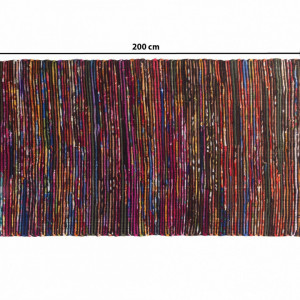Covor lucrat manual Bartin, multicolor închis, 140 x 200 cm - Img 6