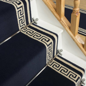 Covor pentru scări Almon, albastru, 60 x 450 cm - Img 2