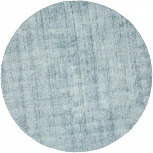 Covor rotund Jane, viscoza, albastru, 200 cm - Img 1