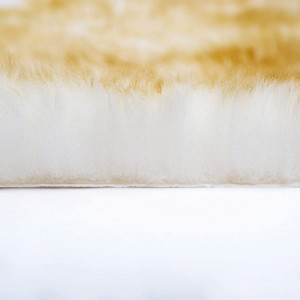 Covoras de blana DERWENT, piele naturala de oaie, alb afumat, 60 x 90 cm - Img 2
