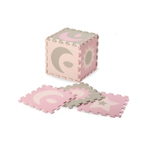 Covoras de joaca puzzle 93x93 cm Momi, Nebe - Pink - Img 3