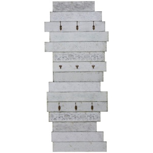 Cuier de perete Emma, MDF, gri, 65 x 150 x 10,5 cm