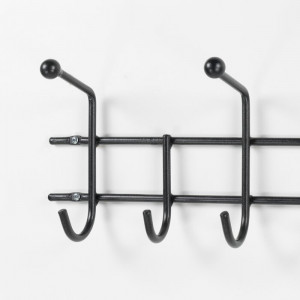 Cuier Jordahl, metal, negru, 8 x 45,5 x 11 cm - Img 2