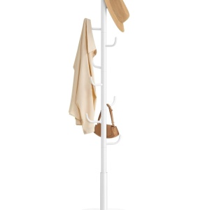 Cuier Songmics, otel/MDF, alb, 40 x 40 x 175,3 cm