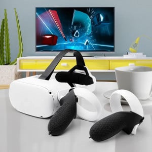 Curea reglabila pentru Oculus Quest 2 VRJEUGO, negru/alb, ABS/spuma de memorie - Img 3