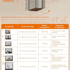 Cusca pliabila pentru caini Feandrea otel/plastic, negru, 122 x 74 x 114 cm, Resigilat, Grad A - Img 2