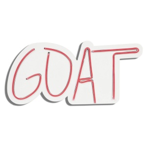 Decor de perete Re-Bloom, Goat, LED, PVC, rosu, 20 x 40 x 2 cm