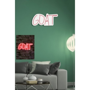 Decor de perete Re-Bloom, Goat, LED, PVC, rosu, 20 x 40 x 2 cm - Img 4