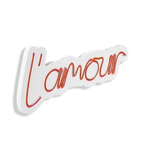 Decor de perete Re-Bloom, L amour, LED, PVC, rosu, 41 x 18 x 2 cm - Img 4