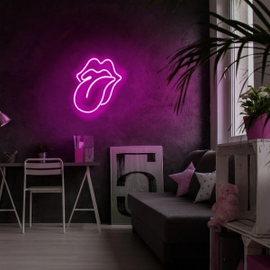 Decoratiune de perete Tounge, LED, PVC, 21,5 x 22,5 x 2 cm - Img 3