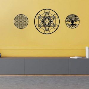 Decoratiune pentru perete Desconocido, plexiglas, negru, 25 cm - Img 3
