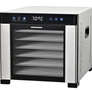 Deshidrator Heinner ProDry Essential HFD-KD600SS, 550-650W, Ecran LED, Control electronic, 6 tavi, Inox - Img 2
