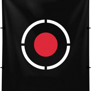 Disc de poarta pentru antrenamente de golf Kapler, poliester, negru/rosu, 1,5 x 1,8 m 