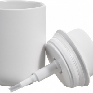 Dispenser pentru sapun lichid Ume, alb, 8 x 13 cm - Img 5