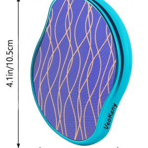 Dispozitiv de epilare prin frecare Veokeny, cristale nano/ABS, albastru, 10,5 x 6,8 cm