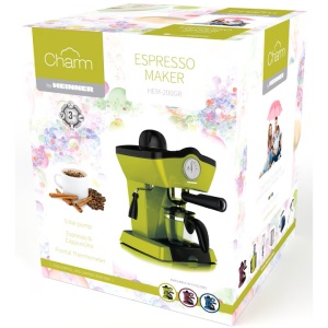 Espressor Heinner Charm HEM-200GR, Putere 800W, Capacitate 250ml, Presiune 3.5Bar, Filtru inox, Verde - Img 3