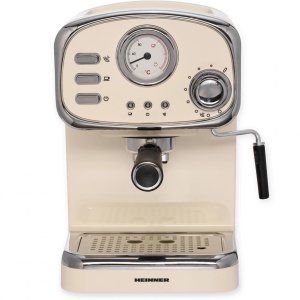 Espressor Heinner HEM-1100CR, Putere 1100W, Presiune 15Bar, Capacitate 1.25L, Crem - Img 2