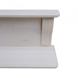 Etajera by Home Affaire, lemn masiv, alb, 180 x 24 x 18 cm - Img 2