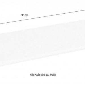 Extensie de masa Fullerton, lemn masiv, alb, 95 x 2 x 40 cm - Img 4