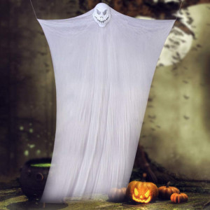 Fantoma plutitoare Halloween Idefair, textil, alb, 3,3 x 2m - Img 5