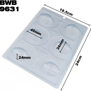 Forma pentru ciocolata BWB 9631, silicon/plastic, transparent, 18,5 x 24 cm - Img 5