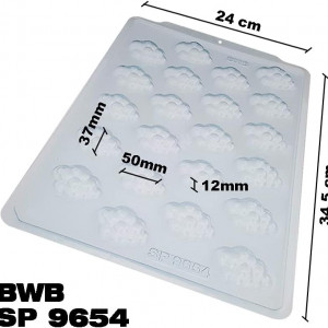 Forma pentru ciocolata BWB 9654, silicon/plastic, transparent, 24 x 34,5 cm - Img 6