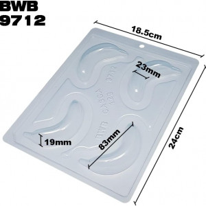 Forma pentru ciocolata BWB 9712, silicon/plastic, transparent, 18,5 x 24 cm - Img 7