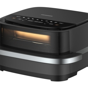 Friteuza cu aer cald si cuptor pizza 2 in 1 Heinner pizza EastFry HPAF-B4DC22BK, 2200W, capacitate 4L si 25.4 diametru pizza, control digital, 9 programe presetate, programe presetate, 40-230 grade, timer 60 min, RESIGILAT (ca nou)