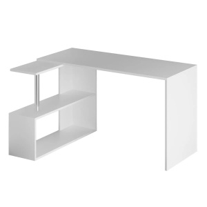 Hanah Home birou de studiu, PAL melaminat 18mm, 130x94x74 cm, alb - Verificat A · Re-Bloom