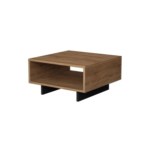 Hanah Home masuta de cafea, PAL melaminat 18mm, 60x60x32 cm, raft inaltime 18cm, stejar/antracit - Verificat A · Re-Bloom