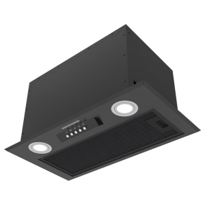 Hota incorporabila Heinner HBIH-MD600BK, Capacitate absorbtie 610m3/h, 3 trepte de viteza, 1 motor, Lumina LED, 1 filtru aluminiu, Negru - Img 3