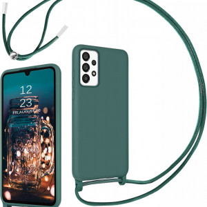 Husa de protectie cu lant pentru Samsung A33 5G Bentoben, silicon, verde