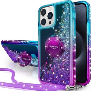 Husa de protectie cu snur pentru iPhone 15 Pro Max Silverback, TPU, multicolor, 6,7 inchi