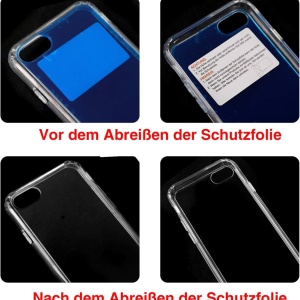 Husa de protectie  cu snur pentru iPhone 7 / iPhone 8 / iPhone SE (2020) Imikoko, silicon/polipropilena, violet/galben, 4,7 inchi