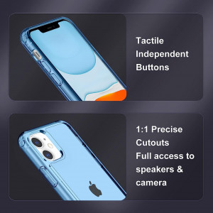 Husa de protectie pentru iPhone 11 JETech, TPU, albastru, 6,1 inchi