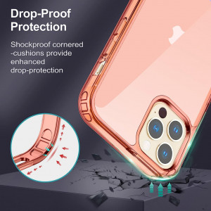 Husa de protectie pentru iPhone 12 Pro Max JETech, TPU, rose, 6,7 inchi