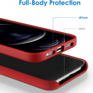 Husa de protectie pentru iPhone 12 Pro Max JETech, TPU, rosu, 6,7 inchi