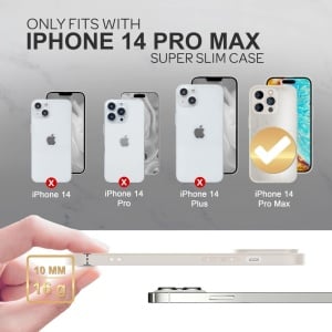 Husa de protectie pentru iPhone 14 Pro Max Nalia, silicon/sticla, alb/gri, 6,7 inchi