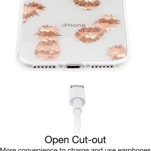 Husa de protectie pentru iPhone 7/iPhone 8/iPhone SE (2020) Imikoko, TPU, transparent/rose gold, 4,7 inchi