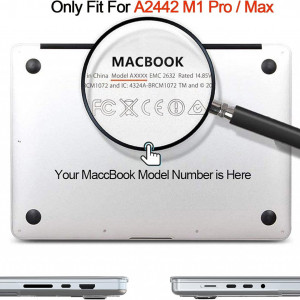 Husa de protectie pentru laptop MacBook Pro 14 TeDaWen, policarbonat, multicolor, 32.5 x 23.1 x 2.6 - Img 4