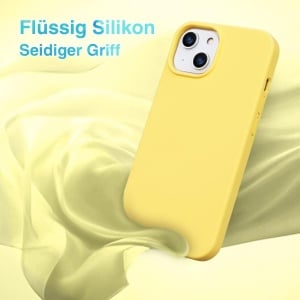 Husa de protectie pentrui  iPhone 14 Imikoko, silicon, galben, 6,1 inchi