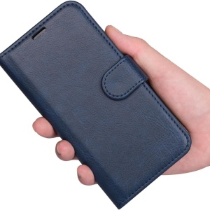 Husa flip pentru Xiaomi 12T/12T Pro Case Collection, TPU/piele PU, albastru inchis/maro, 6,67 inchi