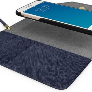 Husa magnetica detasabila pentru telefon compatibila cu  iPhone X / XS iDeal Of Sweden, piele PU, albastru