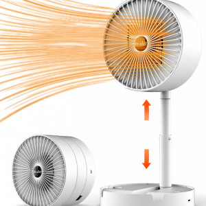 Incalzitor cu ventilator Kouric, metal/plastic, alb, 16 x 30/36 cm, 600W - Img 1