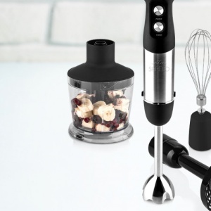 INCOMPLET - Blender de mana ETA Sapelo 5013, 800 W, 6 viteze + TURBO, accesoriu piure, lame si elemente din otel inoxidabil - Img 2