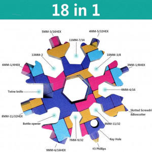 Instrument multifunctional pentru bricolaj 18 in 1 Anyingkai, metal, multicolor, 6 x 6 cm - Img 6