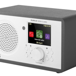 Internet radio ECG B.BOLD 3200 Cubo, FM, Bluetooth, Li-Ion 3,7V/2000 mAh, 3W RSM, telecomanda, carcasa din lemn - Img 1