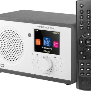 Internet radio ECG B.BOLD 3200 Cubo, FM, Bluetooth, Li-Ion 3,7V/2000 mAh, 3W RSM, telecomanda, carcasa din lemn - Img 3