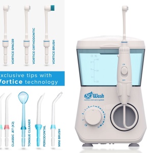 Irigator (Dus) bucal So Wash Vortice Oral Care System, efect aspirare cu 8 capete 1200 pulsatii/minut - Img 1